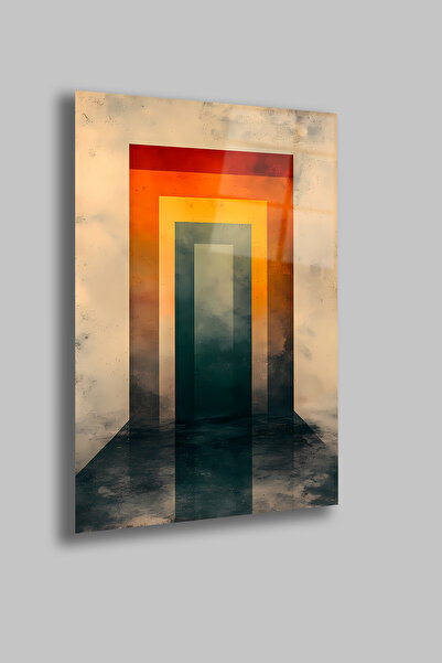 gxe.art Boho Rainbow (Earth Tone) |   4mm Tempered Glass Table |   Uv Printin...