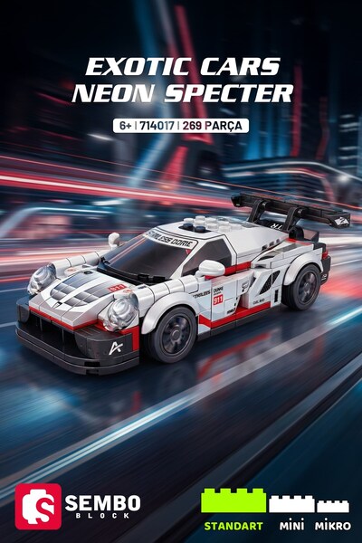 Sembo Block Exotic Cars Neon Specter Yapı Bloğu Seti – 269 Parça