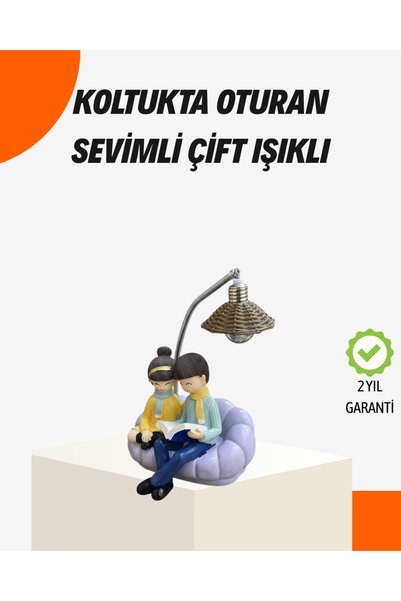 teknotrust Preminium Special for Lovers Double Figured Led Table Lamp Reading...