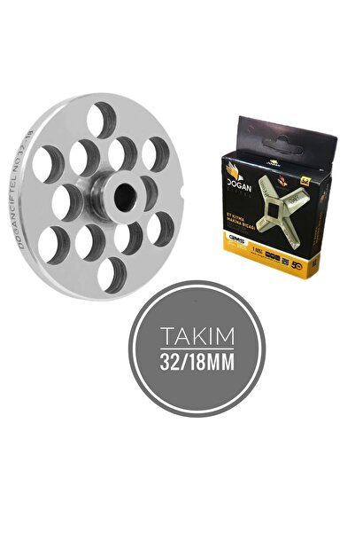 DOĞAN ÇİFTEL 32 No Et Kıyma Makine Aynası Bıçağı Takım 32/18mm