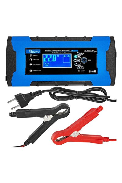 GEKO REDRESOR BATERIE AUTO MOTO CU AFISAJ DIGITAL LCD 12/24V 10A CU FUNCTIE DE REPARARE