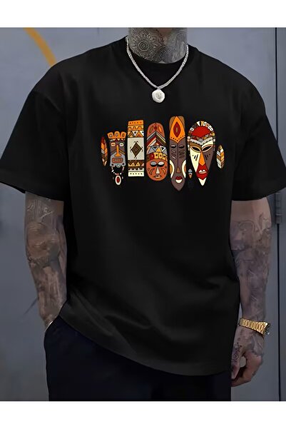 LELVANİ تي شيرت قبعة أفريقيا مطبوع