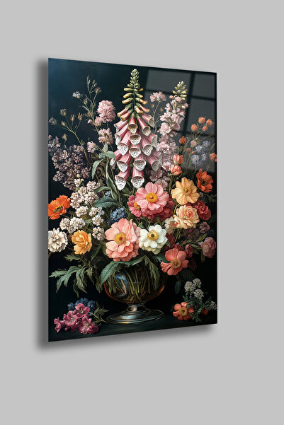 gxe.art Aranjament botanic în tonuri închise |   Placă de sticlă temperată de...