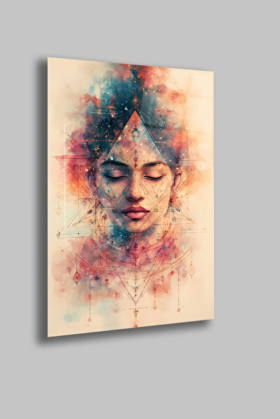 gxe.art Sri Yantra (geometrie sacră) |   Placă de sticlă temperată de 4 mm | ...