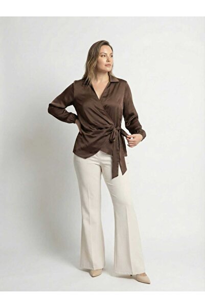 LOVE İSPANYOL PAÇA KUMAŞ PANTOLON LACİVERT RENK 38 BEDEN