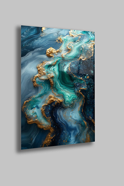 gxe.art Artă fluidă minimă în alb-negru |   Placă de sticlă temperată de 4 mm...