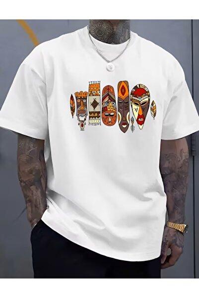 LELVANİ تي شيرت قبعة أفريقيا مطبوع