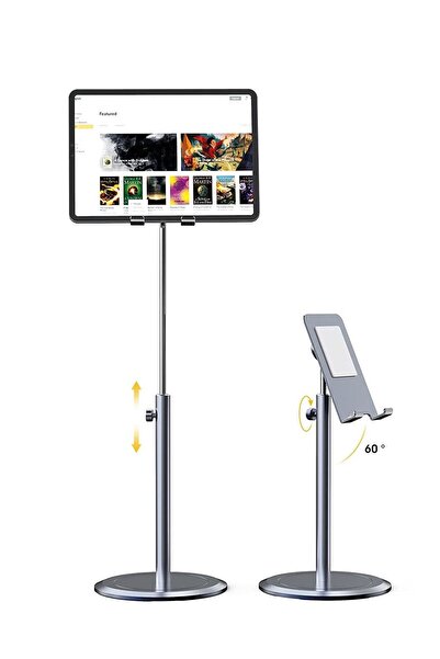 Generic حامل مكتبي للأجهزة اللوحية والهواتف المصنوع من الألومنيوم – ارتفاع قا...