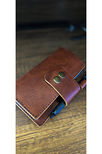 GERMANICIA LEATHER CRAFT Hakiki Deri Cüzdan,Kişiye Özel Baskı,Planlayıcı,El Y...