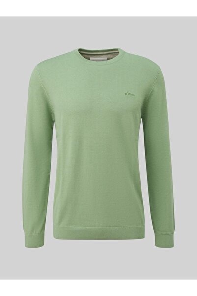 s.Oliver Pulover bărbătesc cu guler rotund, verde