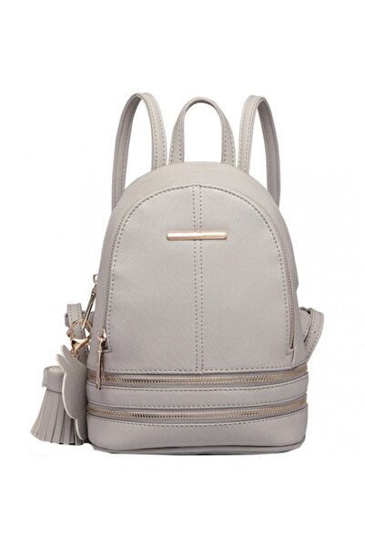 Miss Lulu Rucsac de damă cu ciucure, Milano, LT1705GY Gri