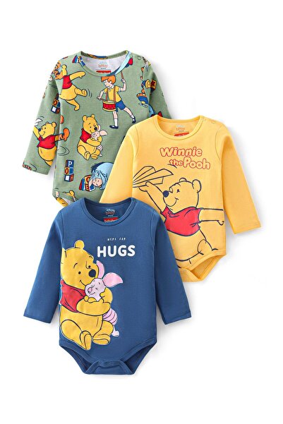 Babyhug Disney طقم ملابس داخلية بأكمام طويلة من نسيج متداخل، مزينة برسومات وي...