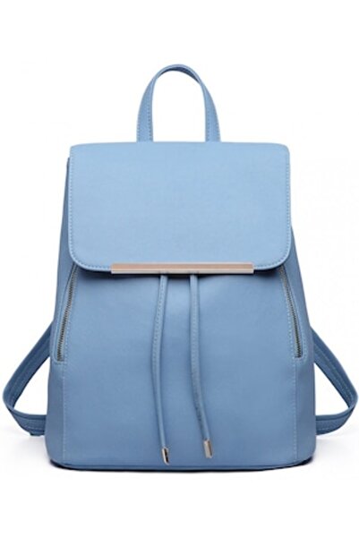 Miss Lulu Kono Women's Backpack, Leather, Billie E1669LBE Light Blue