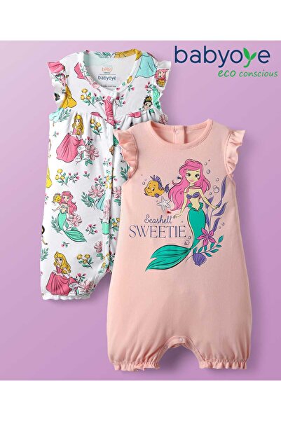 Babyoye Disney طقم قطعتين من ملابس أميرات ديزني، مصنوع من قماش محبوك متشابك ب...