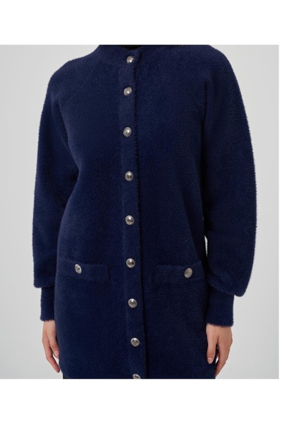 Nuss 7008 Pocket Detail Buttoned Angora Cardigan