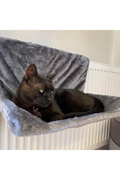 PisiMall Hamac pentru pisici, gri, pentru calorifer, 46x30x25