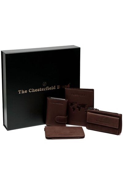 The Chesterfield Brand Kreditkartenetui 4-teiliges Geschenkset Leder 7 cm