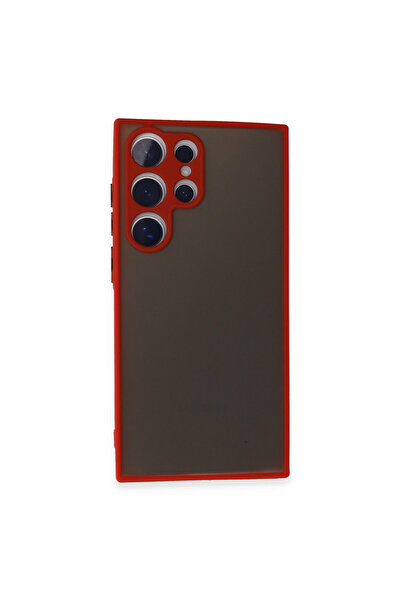 NewFace حافظة سامسونج جالاكسي S24 ألترا غلاف مونتريال سيليكون - أحمر