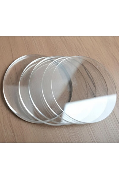 PAŞAOĞLU PLEKSİ 10 Adet Şeffaf Pleksi 7cm Çap Üzeri Boş Süslemeye Uygun