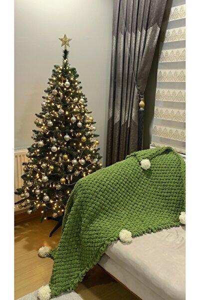 Nessa Giyim Puffy Yeşil TV Tek kişilik Battaniye 100×160