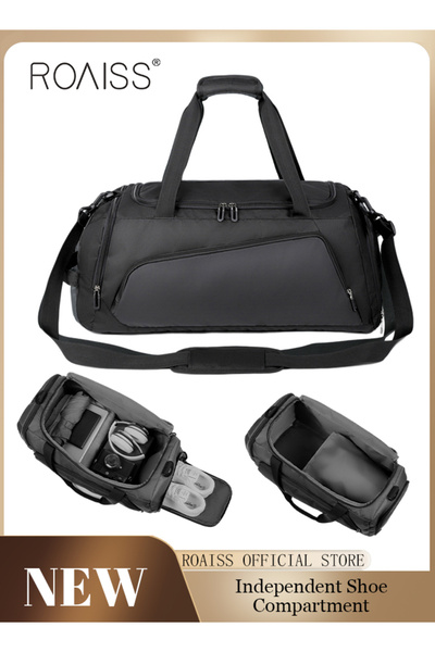 ROAISS Unisex Large Capacity Duffel Bag Outdoor Sports Portable Fitness Bag D...