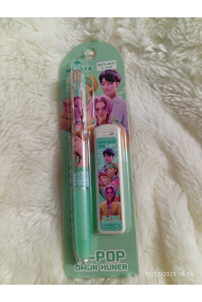 mertfigur قلم حبر جاف (0.5) من K Pop Demon Hunters بتصميم رومي وميرا وزوي وجينو وبيبي أبي