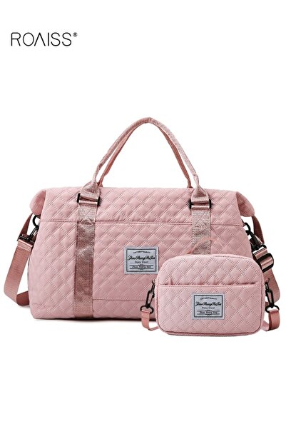 ROAISS مجموعة من حقيبة سفر كبيرة السعة وحقيبة صغيرة للكتف، حقيبة لليلة واحدة ...