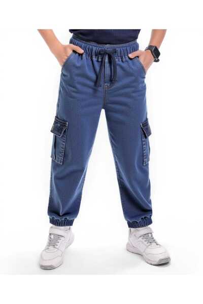 Pine kids Denim Woven Full Length Washed Jogger Fit Jeans - Blue