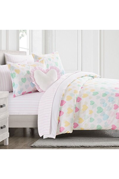 Orange Bed & Bath Heart Dance | طقم لحاف مفرد 8 قطع