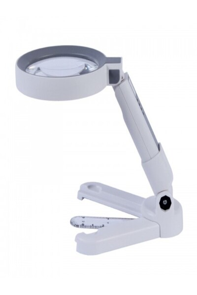 Bosile Şarjlı el tipi büyüteç masa tipi büyüteç çetvelli 7x büyüteme lup merc...