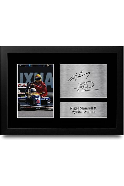 ALAYRA International هدية عرض صور موقعة بحجم A4 لمحبي سباقات الفورمولا 1 F1 م...