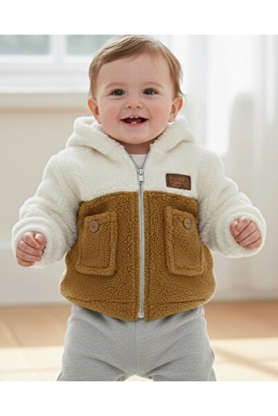 voyyo kids baby Erkek Bebek Kışlık Welsoft Kapüşonlu Hırka, 6-9-12-18 Ay Pelu...