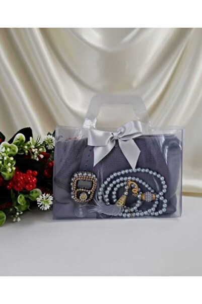 hira tasarım 1 Adet Hac Umre Seti Hediyelik Başörtü İnci Tesbih Taşlı Zikirma...