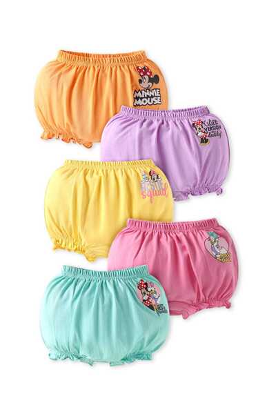 Babyhug Disney بنطلونات قصيرة من نسيج ليكرا مزينة برسومات ميني ماوس، عبوة من ...