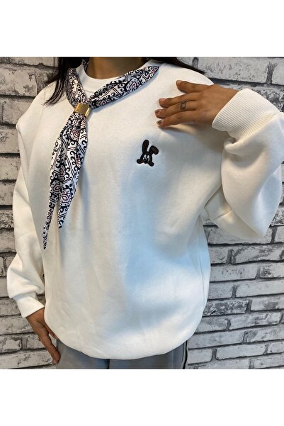 Livamoda1 Fularli 3 iplik sweatshirt