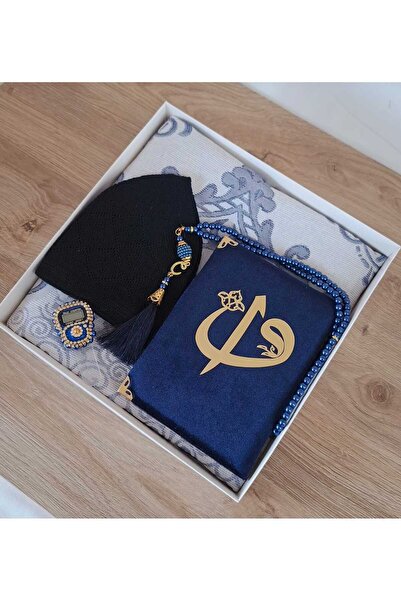 hira tasarım 5 Parça Erkek Damat Bohça Seti (128 Sayfa Yasin Seccade Takke İn...