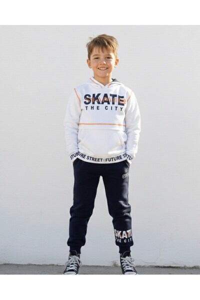 Egelite Set de trening pentru băieți, de tranziție 2 fire, cu glugă, 9-10-11-12-13 ani