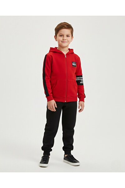 Ege Bebek Set de trening pentru băieți, cu de tranziție fire, cu fermoar, cu glugă, 9-10-11-12-13 ani