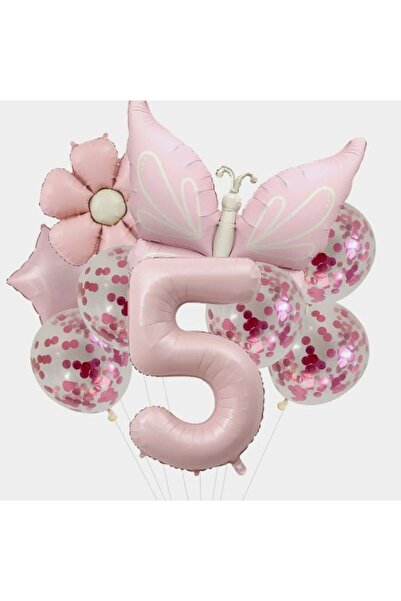 ÇITIPITISTORE طقم بالونات عيد ميلاد جديد بتصميم فراشة وزهرة الأقحوان ونجمة من...