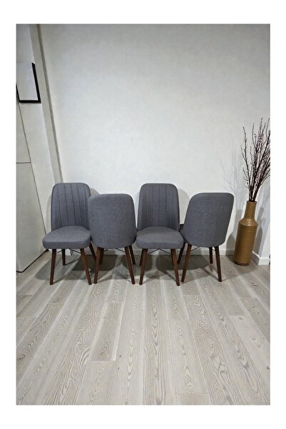 baresmu Hasa 4 Adet Sandalye – Ahşap Ayaklı, Ergonomik, Rahat Oturumlu Modern...