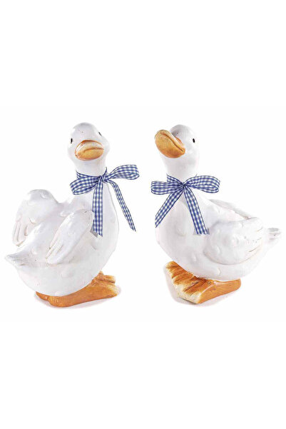 Decorer Set of 2 ceramic duck figurines 13x10.5x18.5 cm