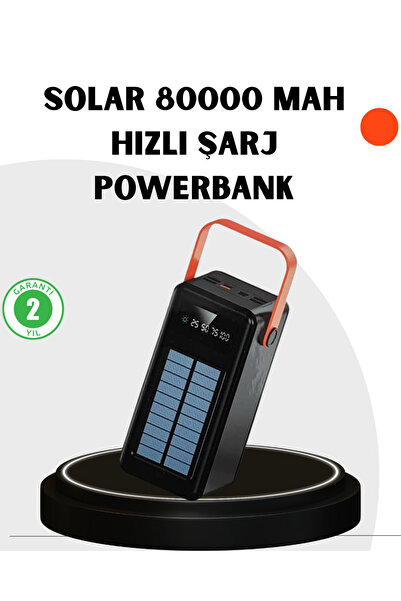 bi seyyar Powerbank Hızlı Şarj Solar Güneş Enerjili Çok Girişli