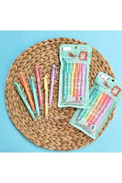 İklim Kedi Balık 6lı Çift Taraflı Fosforlu Kalem