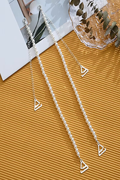 OEM Set of adjustable bra straps with a row of white pearls and invisible adjustable bra straps