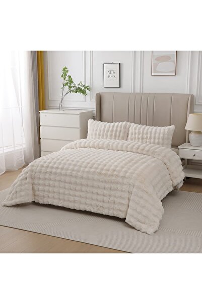 LALHOME Peluş yatak örtüsü