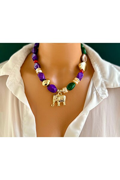 Limi Design Fil kolye,boncuk kolye,gold kolye