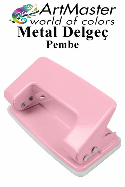 Artmaster Açık Pembe Delgeç Metal 1 Adet 10 Sayfa Enerji Tasaruflu Delegeç Pe...