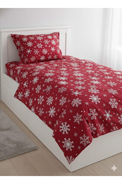 Alpateks Home طقم غطاء لحاف فردي لعيد الميلاد باللون الأحمر الثلجي مصنوع من ا...
