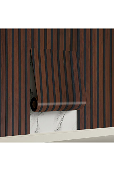 Teno 3D Teno® πάνελ με εφέ ξύλου, αυτοκόλλητο, 1,74 τ.μ., 58 cm x 3 m, καφέ