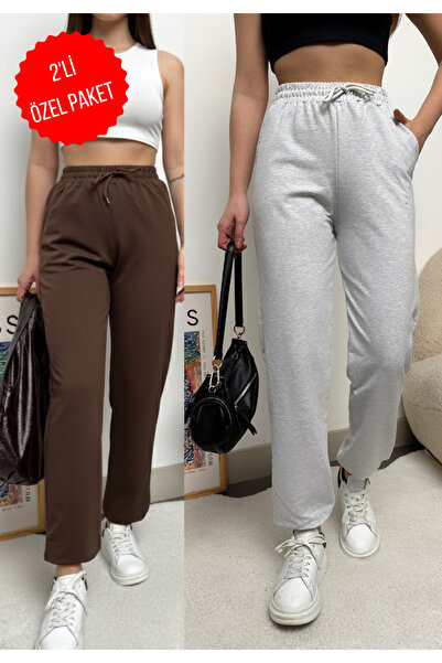 schlank Women's 2-Piece Set High-Waisted Jogger Sweatpants with Elasticated Legs